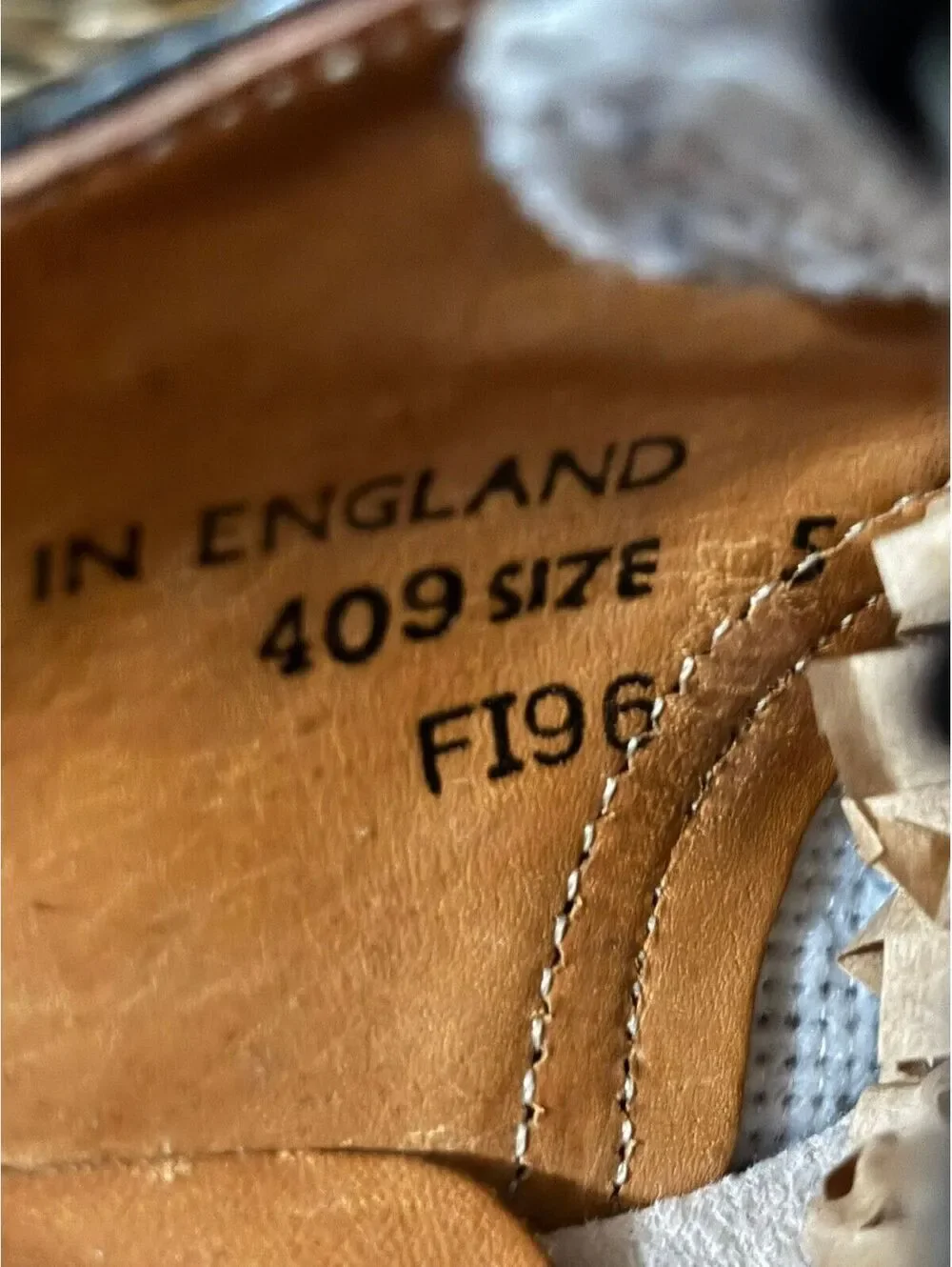 Vintage Tredair Flame Leather Shoes England Punk Grunge SZ 5